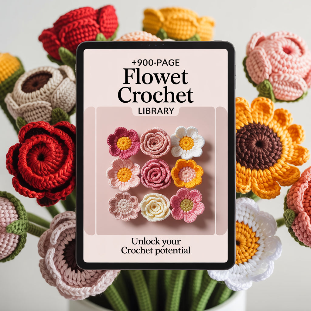 Crochet 900+ Blooming Flowers | Download in Minutes