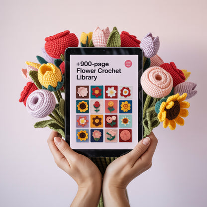 Crochet 900+ Blooming Flowers | Download in Minutes
